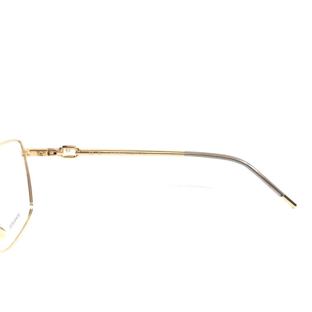 Furla Eyeglasses Frames VFU728 COL.0300 Shiny Gold Butterfly Wire Rim 55-16-140